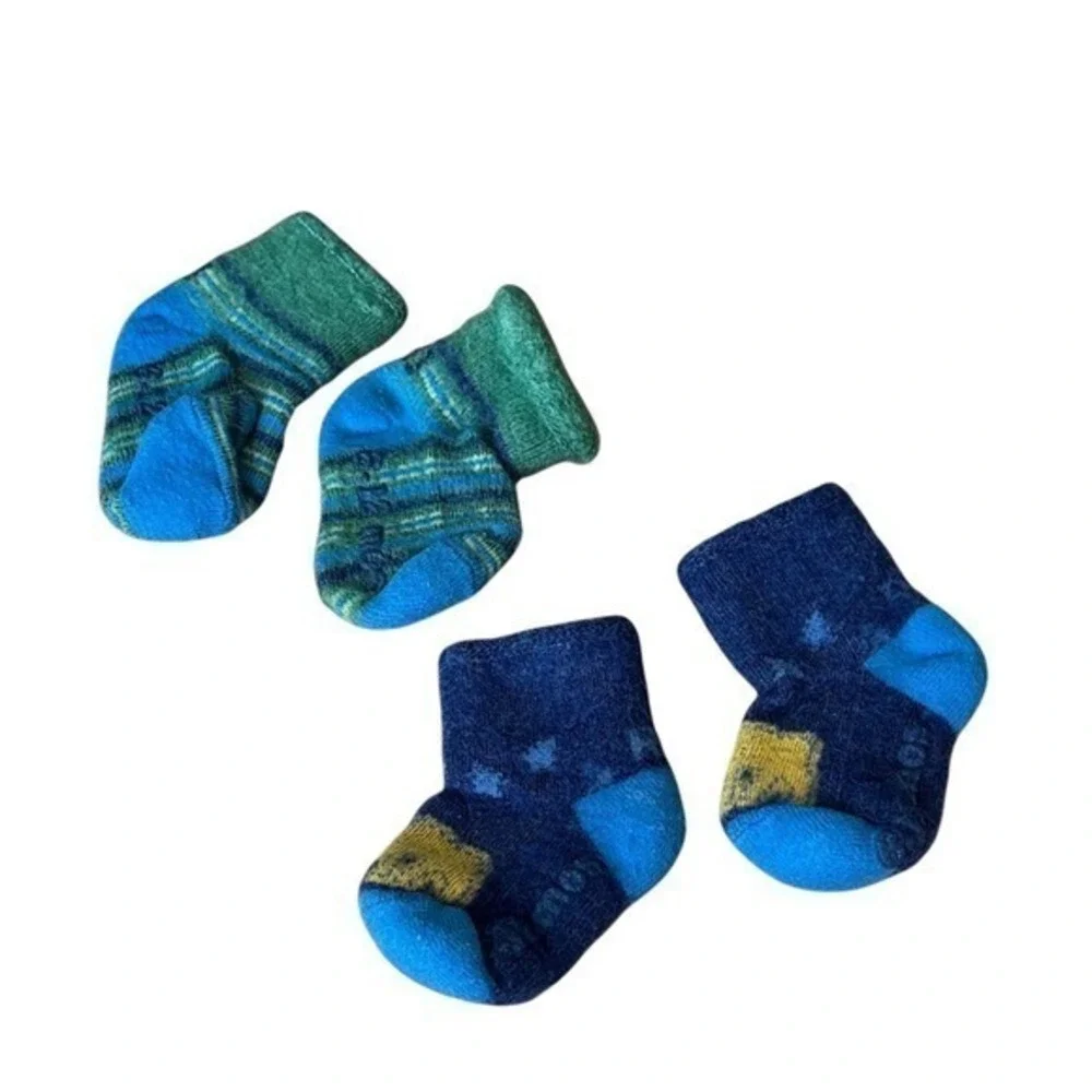 Winter Baby Socks 6-12 months (2‎ Pairs)